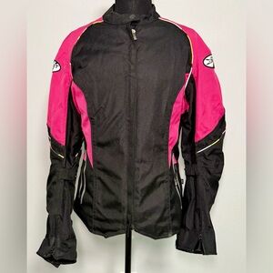 Joe Rocket Womens Motorcycle Jacket With Armor Luna 2.0 Diva Pink Protective L
